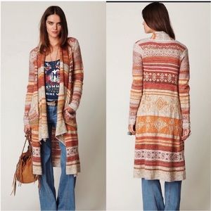 New without tags Free People Yesterdays Smile cardigan sweater orange XS